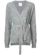 Barrie Beehive Cashmere Cardigan - Grey