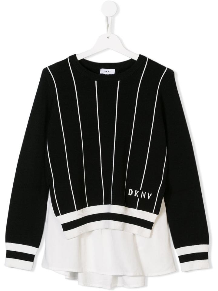 Dkny Kids Teen Layered Jumper - Black