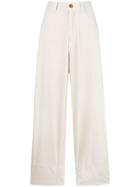 Sofie D'hoore High-waisted Corduroy Trousers - White