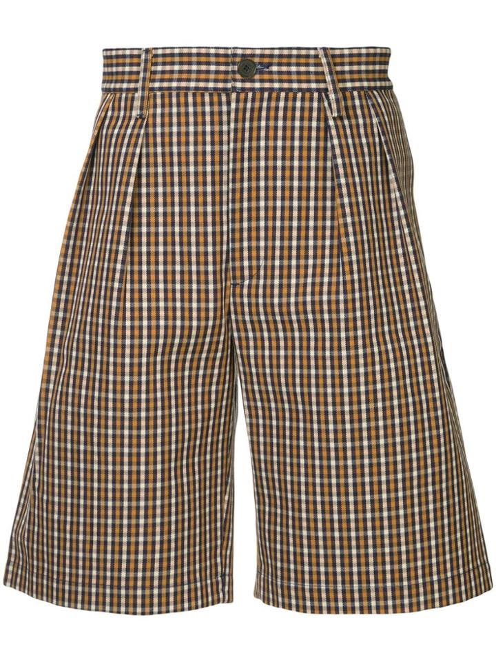 Msgm Checked Shorts - Multicolour