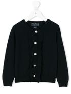 Oscar De La Renta Kids Ruffled Front Cardigan - Blue