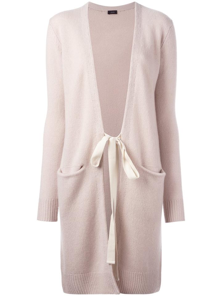 Joseph Tied Midi Cardigan, Women's, Size: Medium, Pink/purple, Cashmere