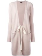 Joseph Tied Midi Cardigan, Women's, Size: Medium, Pink/purple, Cashmere