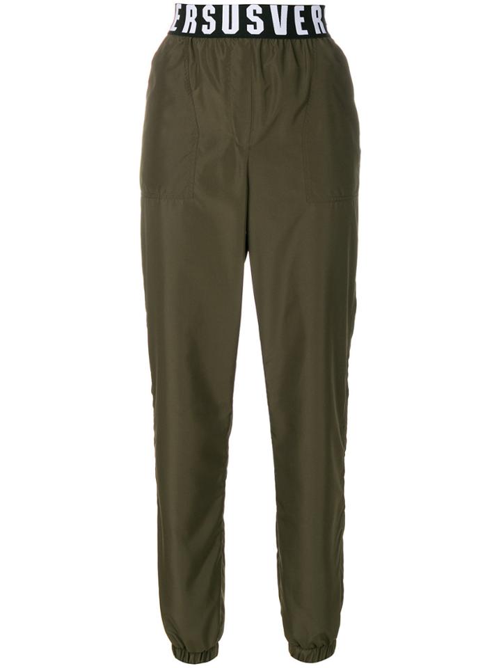 Versus Logo Waistband Sweat Pants - Green