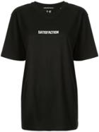 Boyarovskaya Round Neck Slogan T-shirt - Black