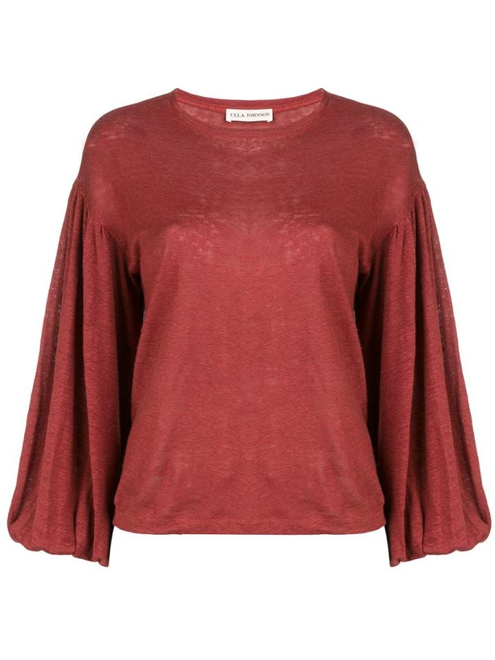 Ulla Johnson Bell Sleeves Blouse - Red