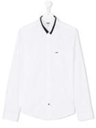 Karl Lagerfeld Kids Teen Contrast Collar Shirt - White