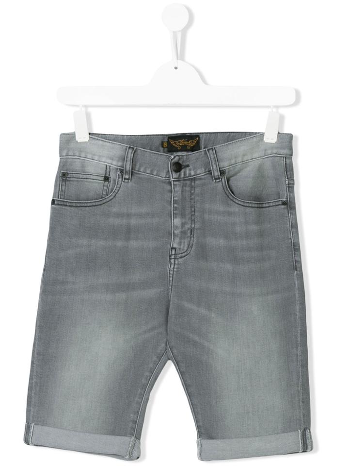 Finger In The Nose Denim Bermuda Shorts - Grey