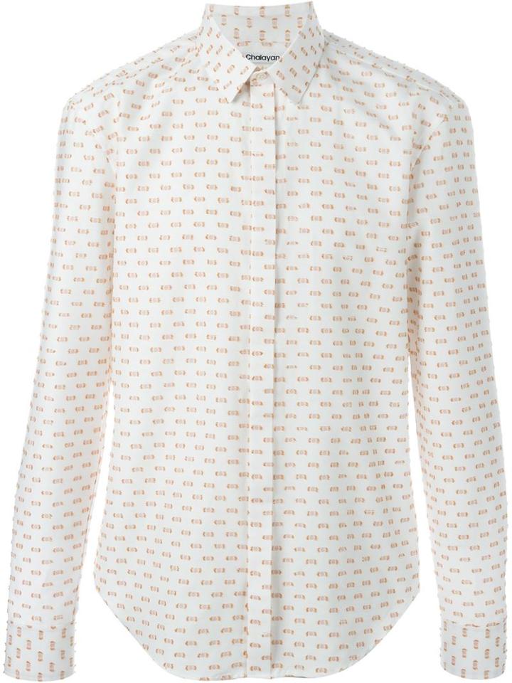 Chalayan Classic Shirt, Men's, Size: 50, White, Cotton