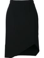 Narciso Rodriguez Asymmetric Straight Skirt, Women's, Size: 42, Black, Spandex/elastane/viscose/virgin Wool