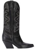 Strategia Embroidered Cowboy Boots - Black