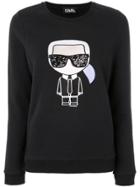 Karl Lagerfeld Iconic Karl Print Sweatshirt - Black