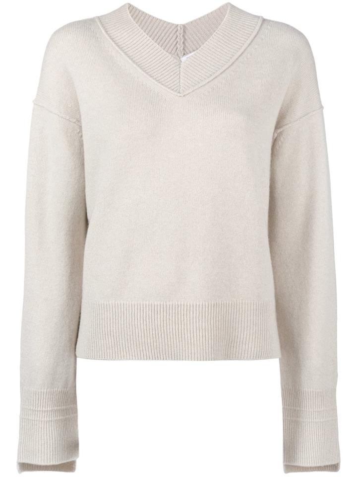 Helmut Lang V-neck Sweater - Neutrals