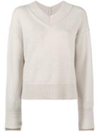 Helmut Lang V-neck Sweater - Neutrals