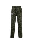 Pleasures Leopard Print Drawstring Trousers - Green
