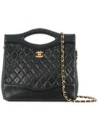 Chanel Vintage Turn-lock 2way Square Bag - Black