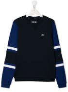 Lacoste Kids Teen Colour Block Sweatshirt - Blue
