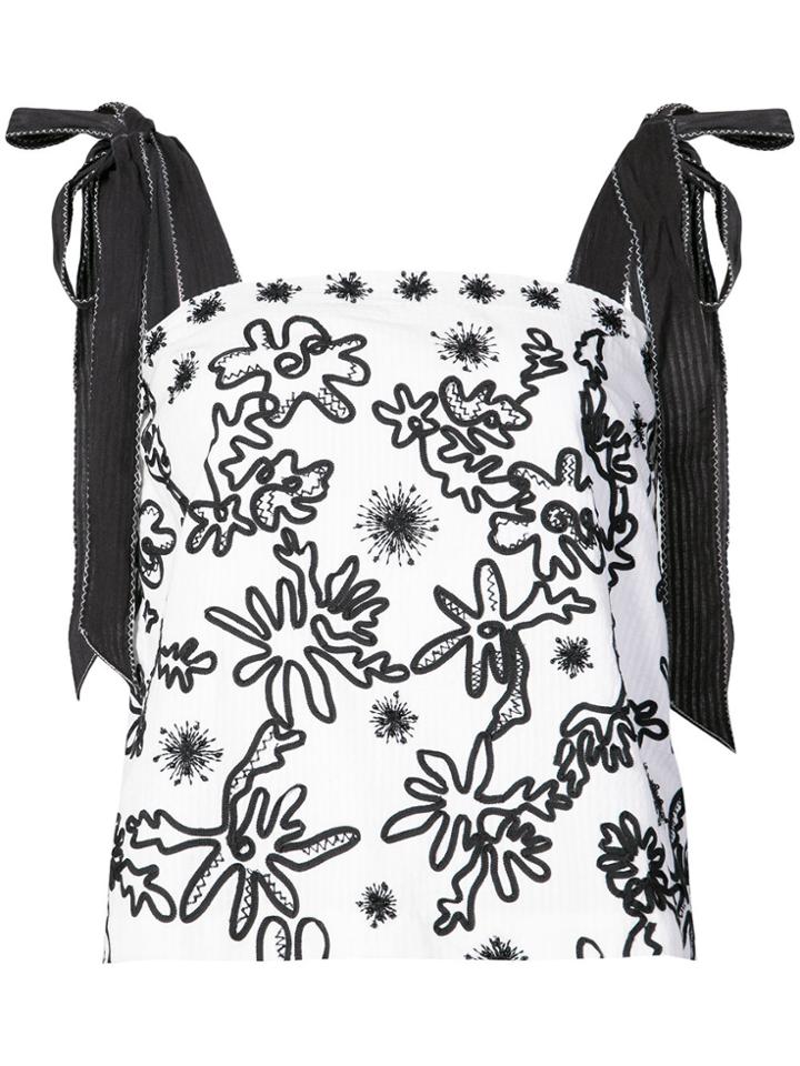 Rachel Zoe Shoulder Tie Blouse - White