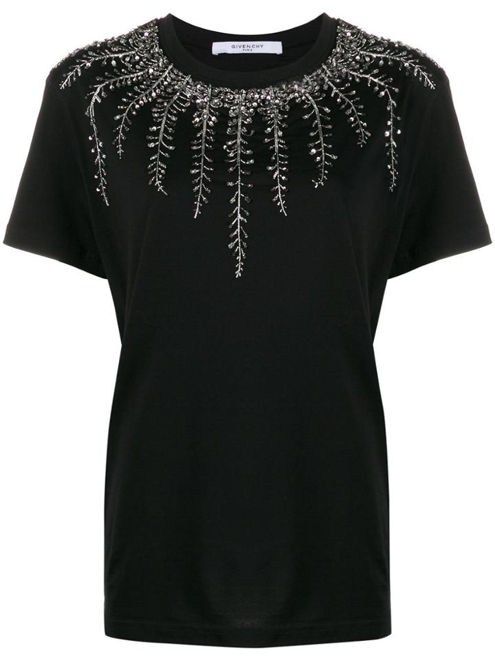 Givenchy Embellished Neck T-shirt - Black