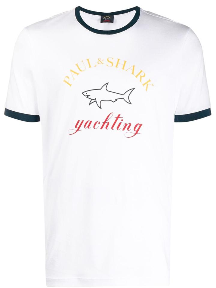 Paul & Shark Logo Motif T-shirt - White