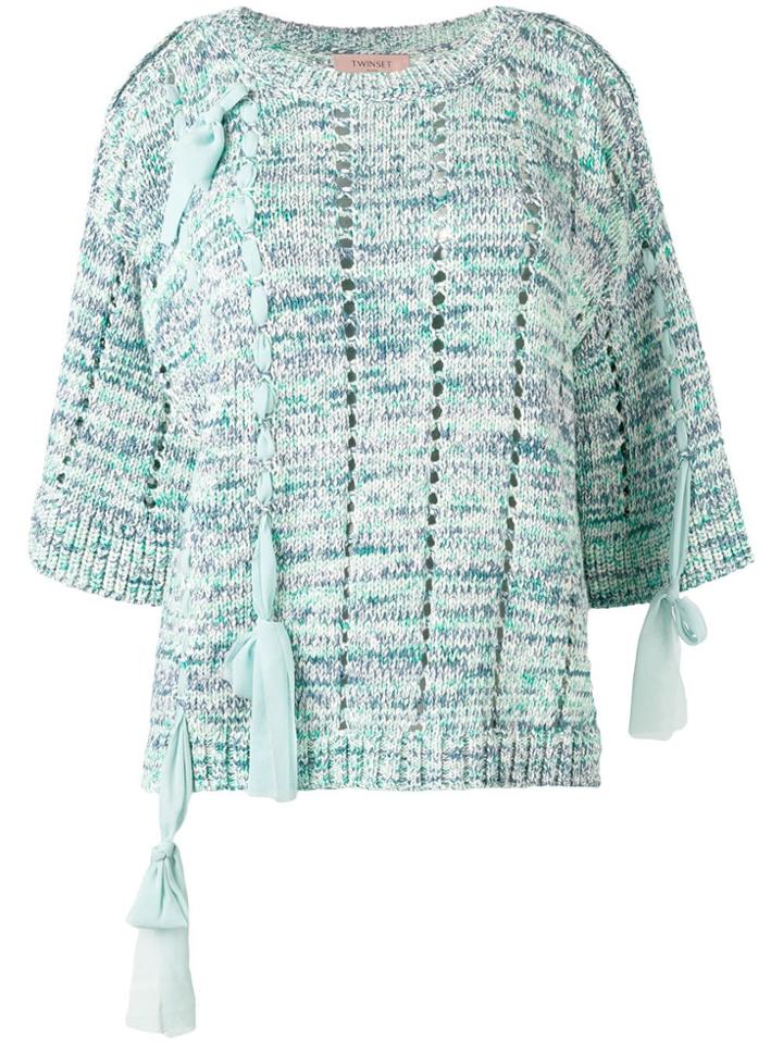Twin-set Cold Shoulder Jumper - Blue