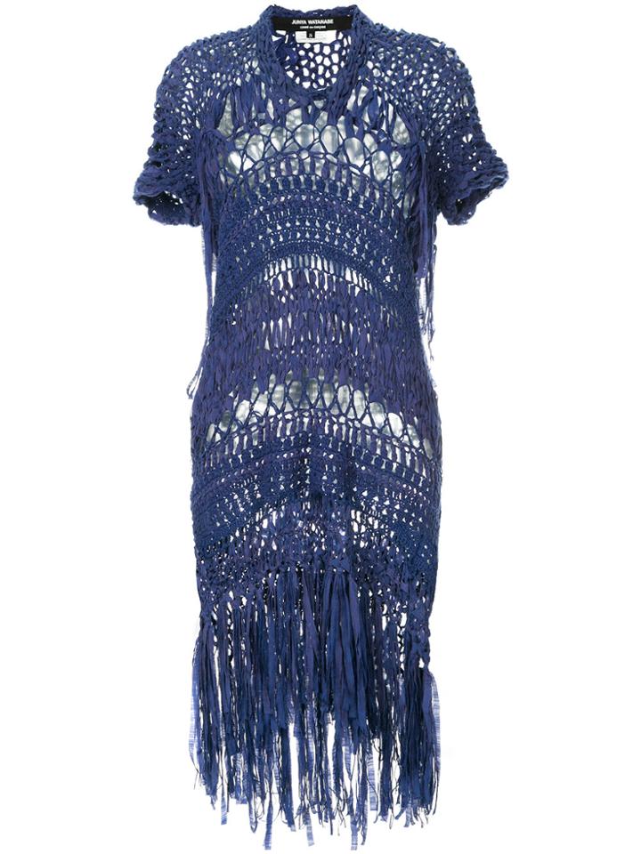 Junya Watanabe Comme Des Garçons Vintage Macrame Dress - Blue