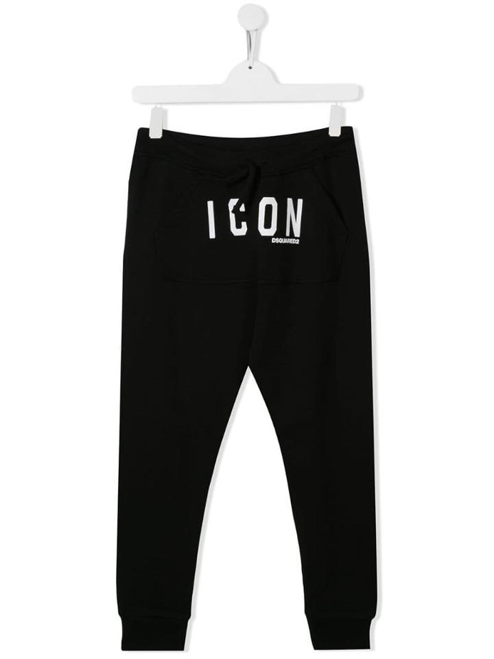 Dsquared2 Kids Teen Logo Print Track Trousers - Black