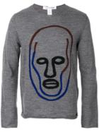 Comme Des Garçons Shirt Face Patch Top - Grey