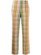 Loewe Checked High-waist Trousers - Neutrals