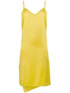 Andrea Ya'aqov Spaghetti Strap Shift Dress - Yellow & Orange