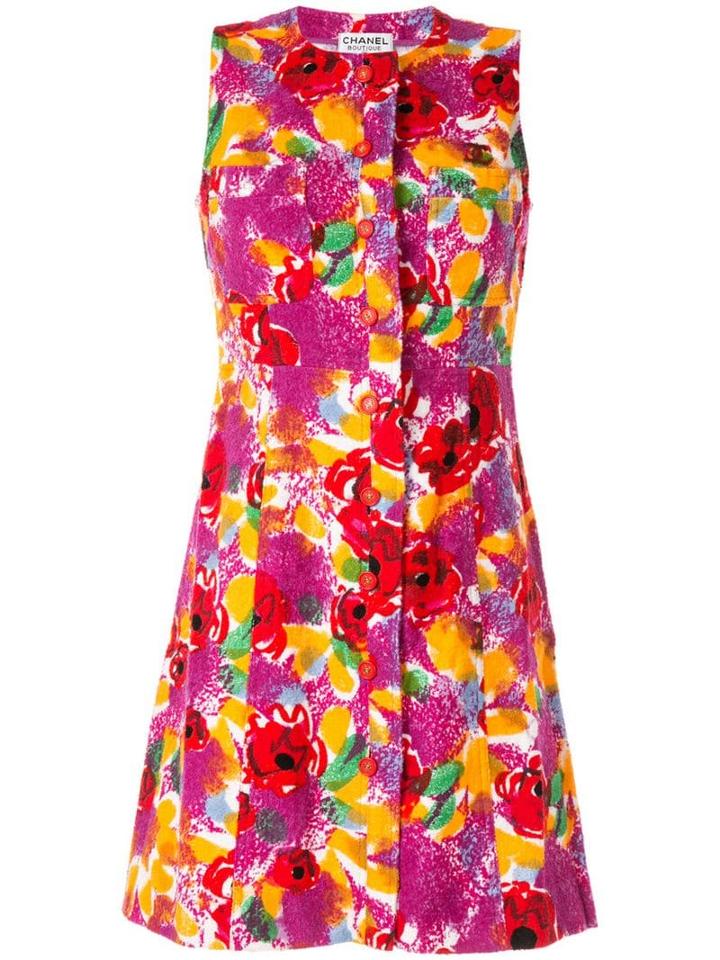 Chanel Pre-owned Sleeveless One Piece Dress - Purple, Red Etc