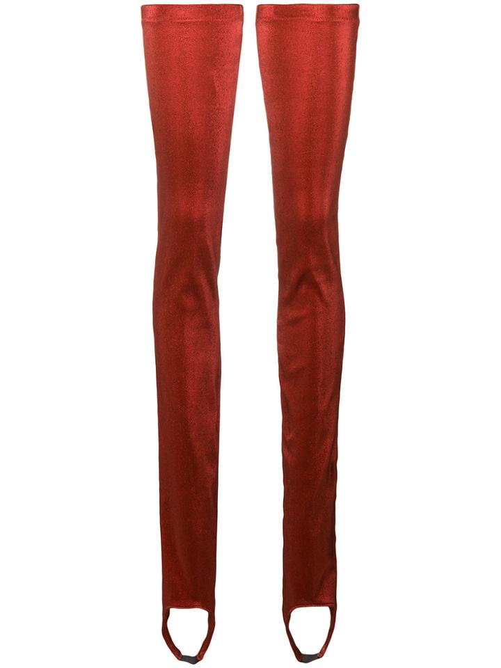 Paula Knorr Ruffled Legwarmer Leggings - Yellow & Orange