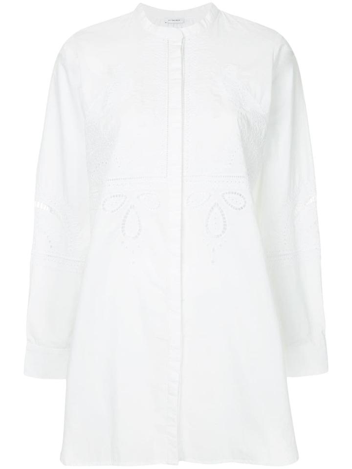 Vilshenko Perforated Mandarin Shirt - White