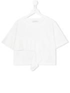 Dondup Kids Ruffled T-shirt, Girl's, Size: 14 Yrs, White