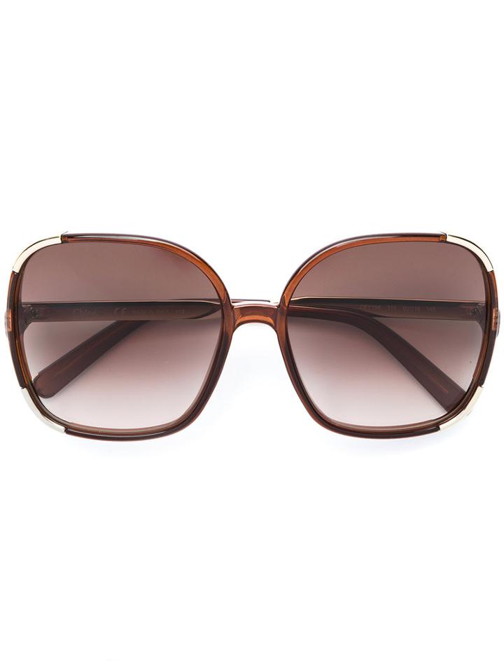 Chloé - Nate Sunglasses - Women - Acetate/metal - 60, Brown, Acetate/metal