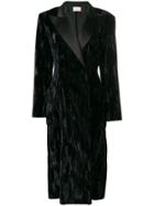 Christopher Kane Crushed Velvet Coat - Black