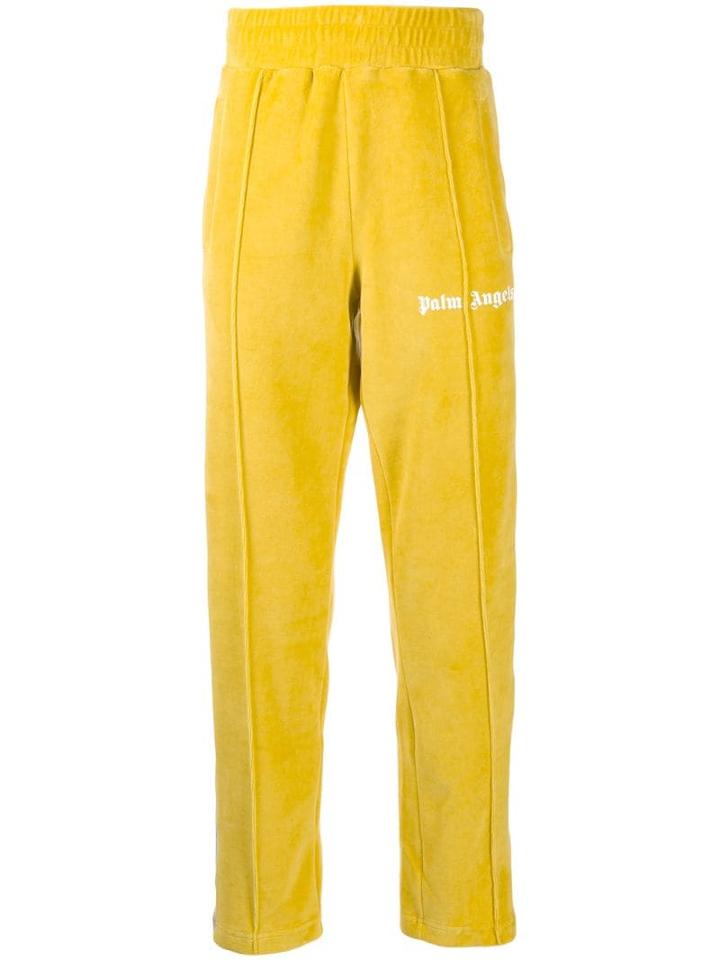 Palm Angels Striped Side Track Pants - Yellow