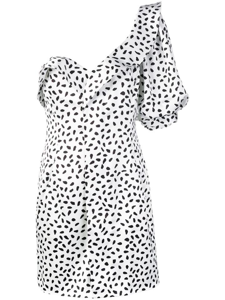 Self-portrait One Shoulder Short Dress - White