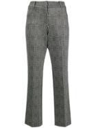 Cambio Houndstooth Cropped Trousers - Grey