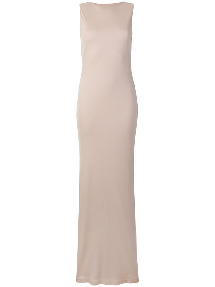 Alberta Ferretti Cut Out Back Maxi Dress - Pink & Purple