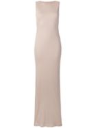 Alberta Ferretti Cut Out Back Maxi Dress - Pink & Purple