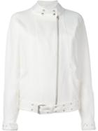 Iro Hollie Biker Jacket, Women's, Size: 34, White, Cotton/viscose/spandex/elastane/viscose