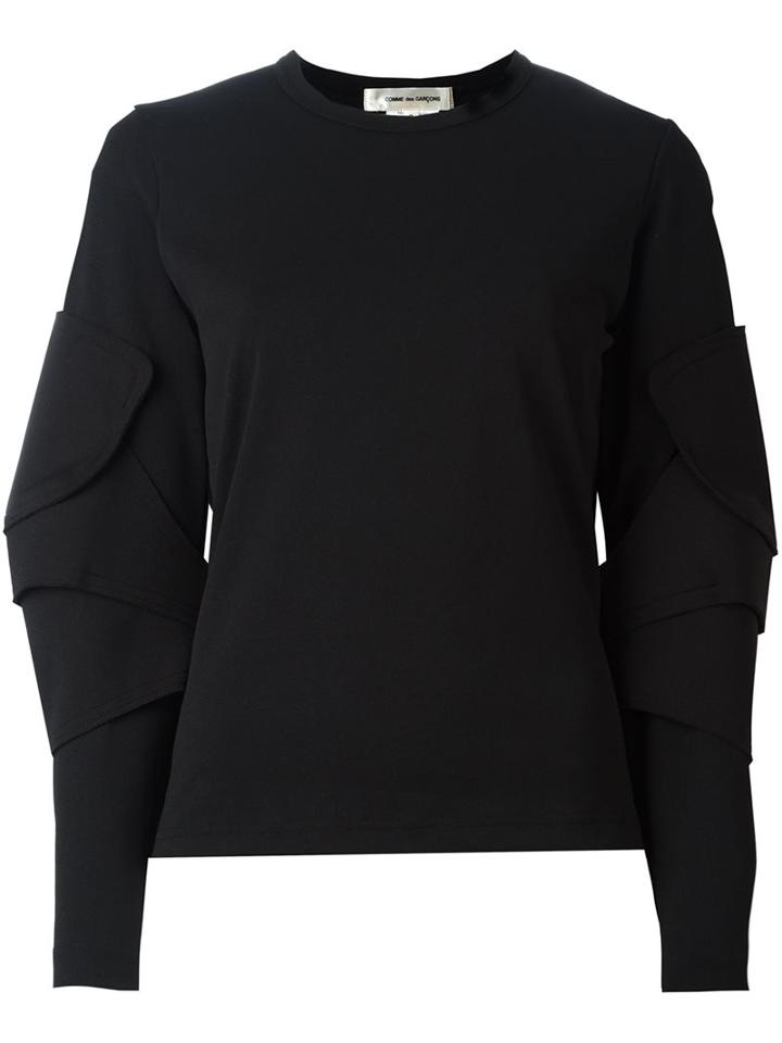 Comme Des Garçons Structured Sleeve Sweatshirt, Women's, Size: Xs, Black, Polyester