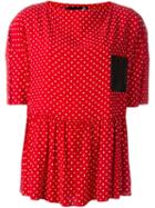 Love Moschino Loose Fit Polka Dot Top
