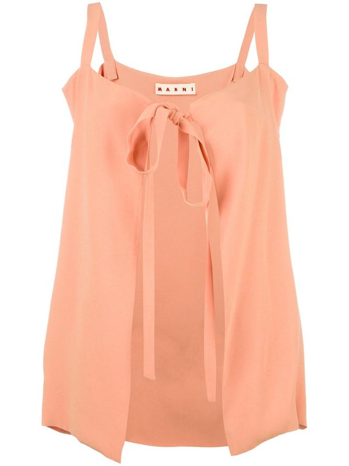 Marni Tie Front Cami Top, Women's, Size: 38, Pink/purple, Viscose/acetate