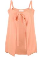 Marni Tie Front Cami Top, Women's, Size: 38, Pink/purple, Viscose/acetate