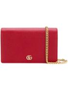 Gucci Gg Marmont Mini Chain Bag - Red