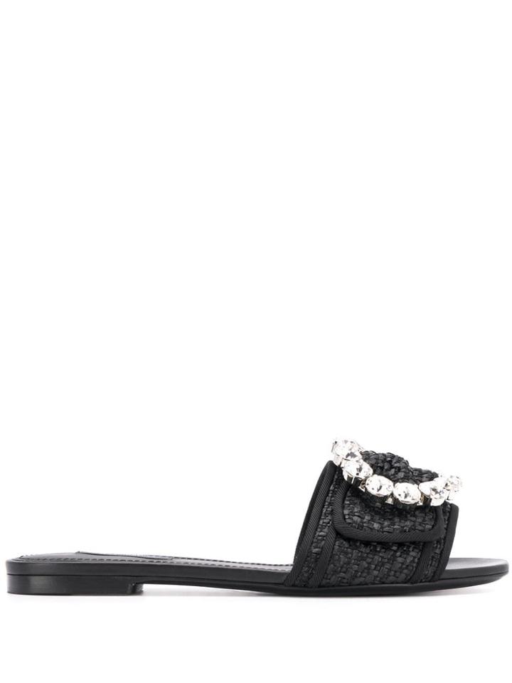 Dolce & Gabbana Ciabatta Sandals - Black