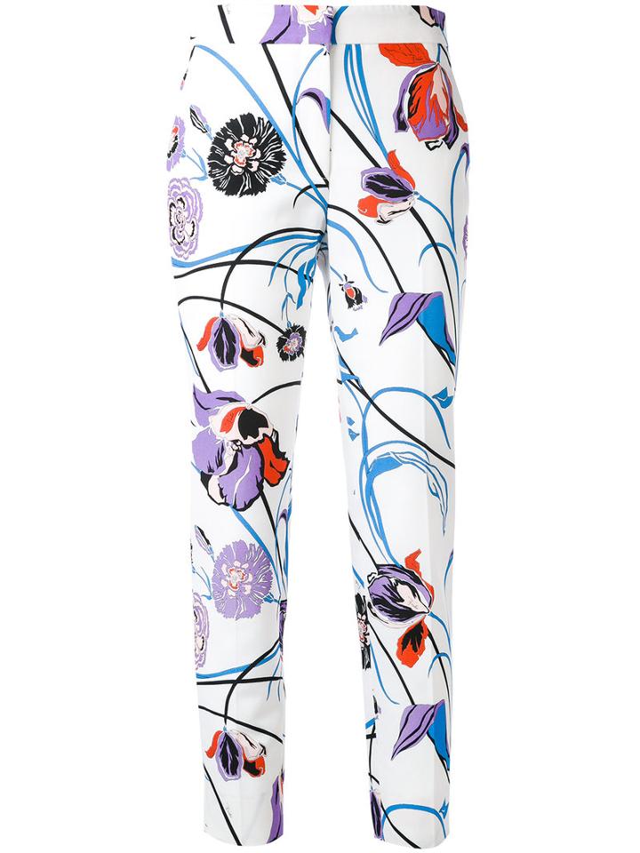 Emilio Pucci - Printed Slim Trousers - Women - Cotton/acetate/viscose - 44, Cotton/acetate/viscose