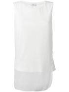 Akris Layered Tank Top, Women's, Size: 40, Nude/neutrals, Polyester/viscose/silk
